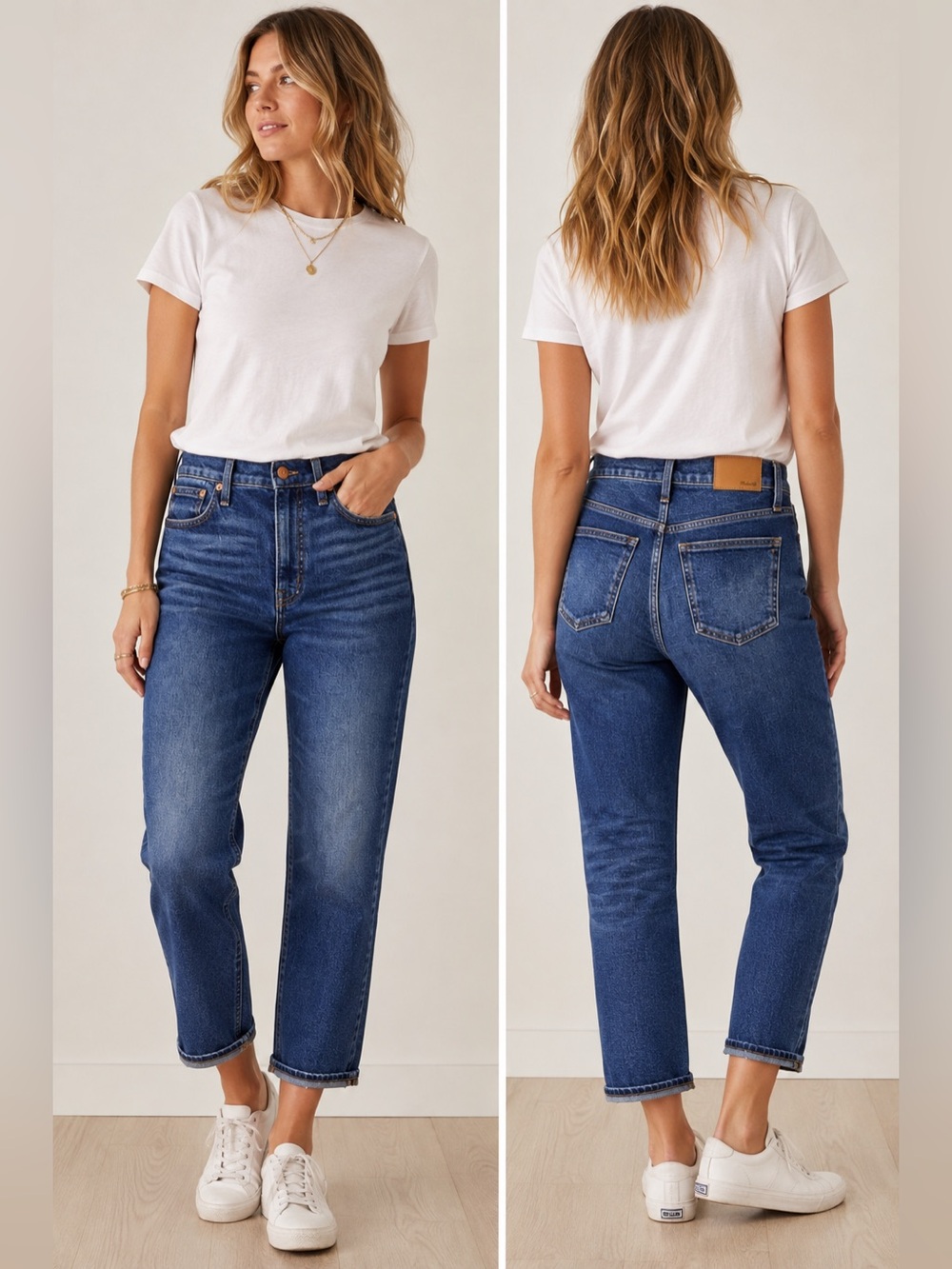 Madewell Slim Demi-Boot Jeans Size 25 Dark Wash High Rise Crop - Picture 1 of 12